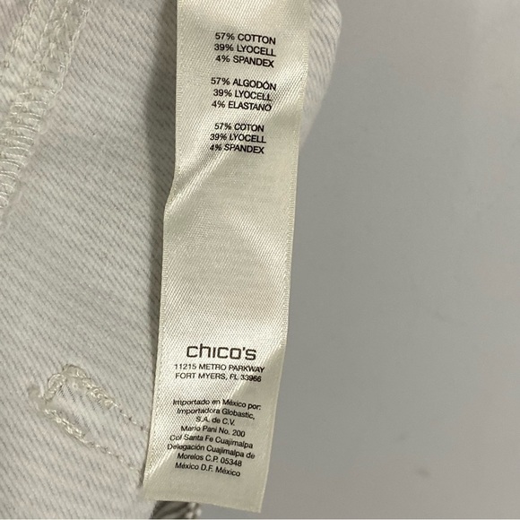 CHICO'S Striped Twill Stretch Utility Pants - Picture 8 of 9